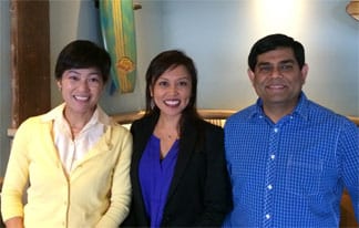 From left: Junko Kuga, Rochelle Padilla, Shantanu Bose  (MBA Students, San Diego State)